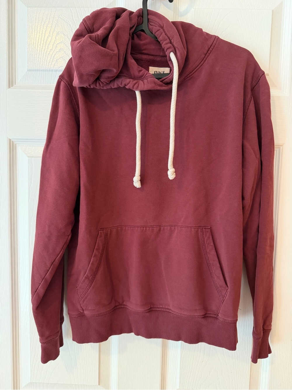 Pact Maroon Hoodie with White Label